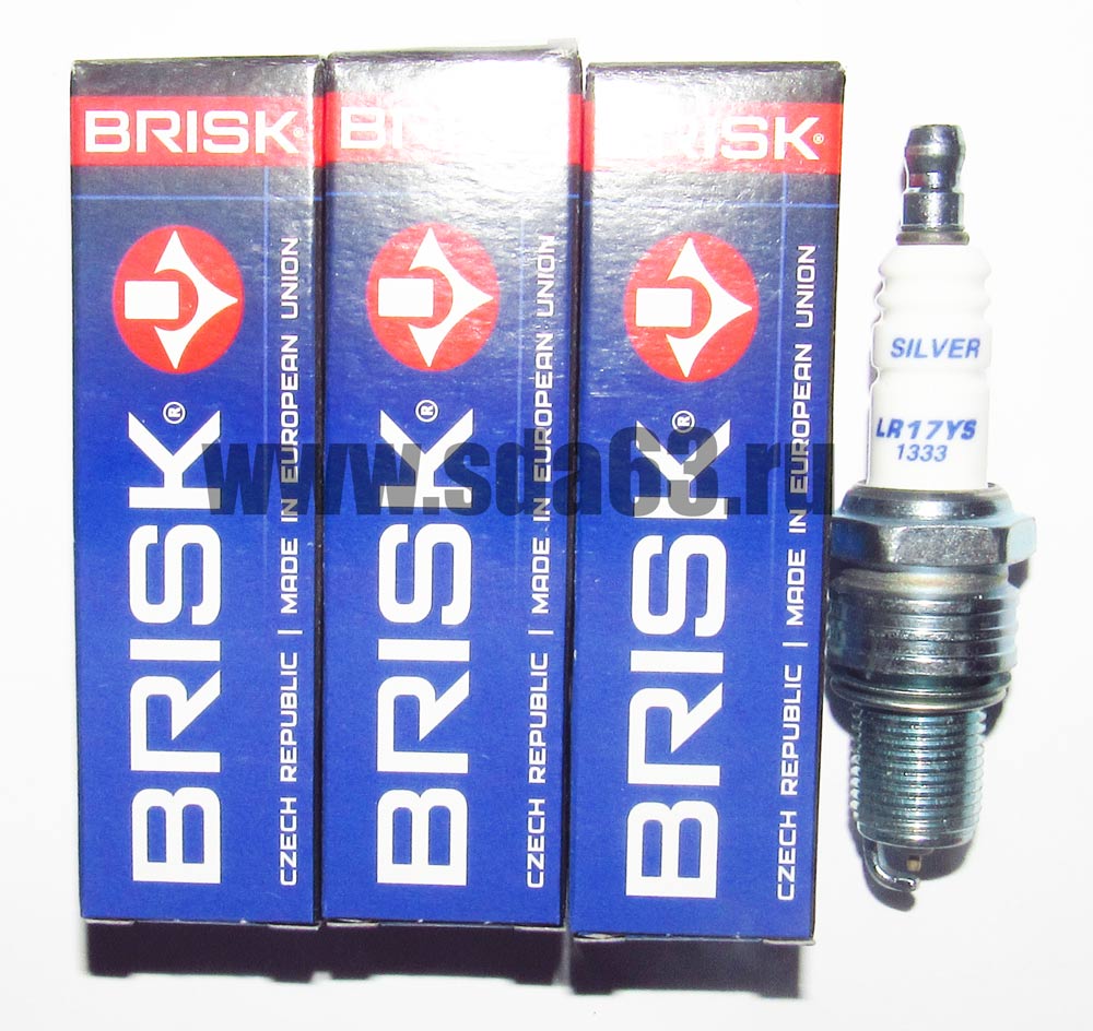 Свеча зажигания ГАЗ 406 под ГБО (4 шт.)  BRISK SILVER