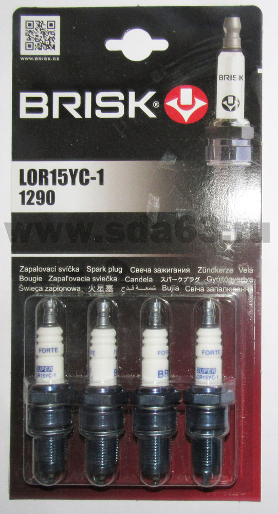 Свеча зажигания ВАЗ 2108-10 инж. 8 кл. (4 шт.) BRISK SUPER FORTE