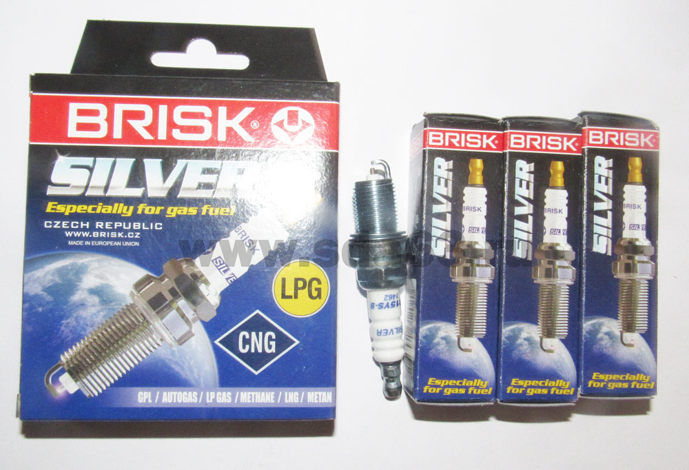 Свеча зажигания ГАЗ 402 газ + бензин  (4 шт.) BRISK SILVER
