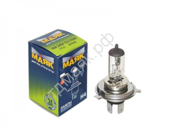 Лампа H4 24V 75/70W P43t МАЯК