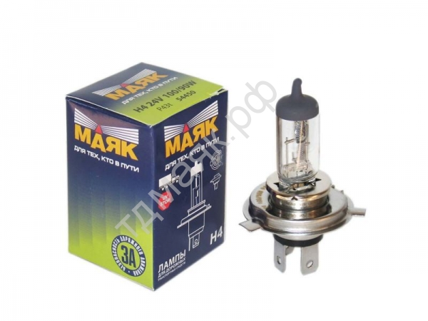 Лампа H4 24V 100/90W P43t МАЯК