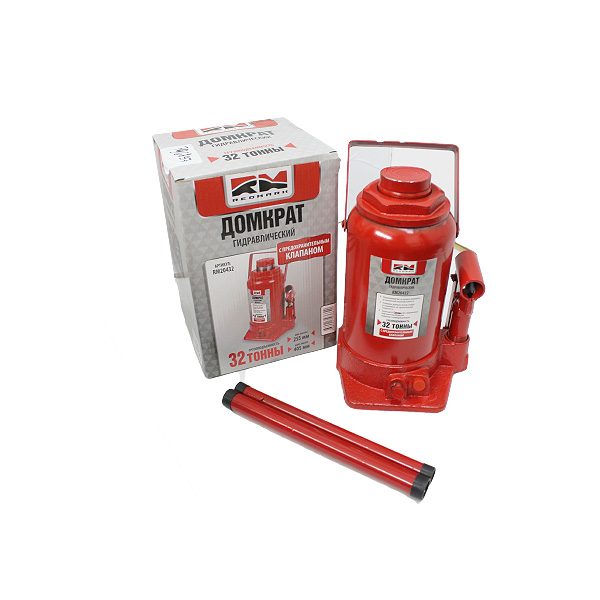 Домкрат гидр. бутылоч. 32 т. 255-405 мм. с предохр. клапаном RedMark
