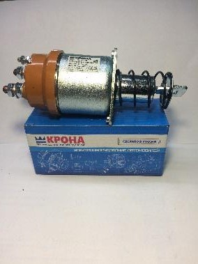 Втягивающее реле ГАЗ 53, 66, ПАЗ (для стартера СТ230А1-3708 БАТЭ) 3 креп. отв. КРОНА г.Самара