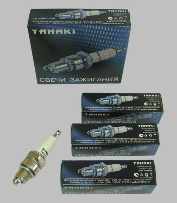 Свеча зажигания ГАЗ 402 газ + бензин NR15YC (4 шт.) TANAKI
