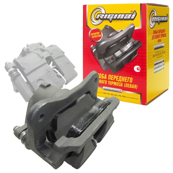 Суппорт ГАЗ 3302 с колодками лев. Riginal