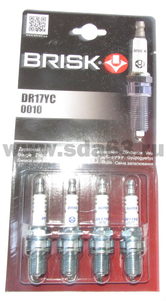 Свеча зажигания ГАЗ 40624 Евро-3 (4 шт.) BRISK SUPER