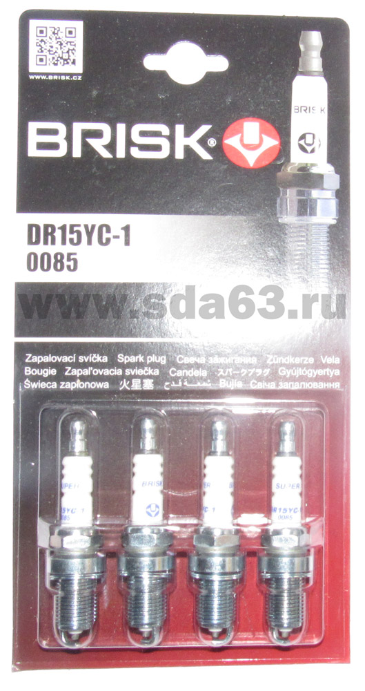 Свеча зажигания ВАЗ 2110-12 инж. 16 кл. (4 шт.) BRISK SUPER