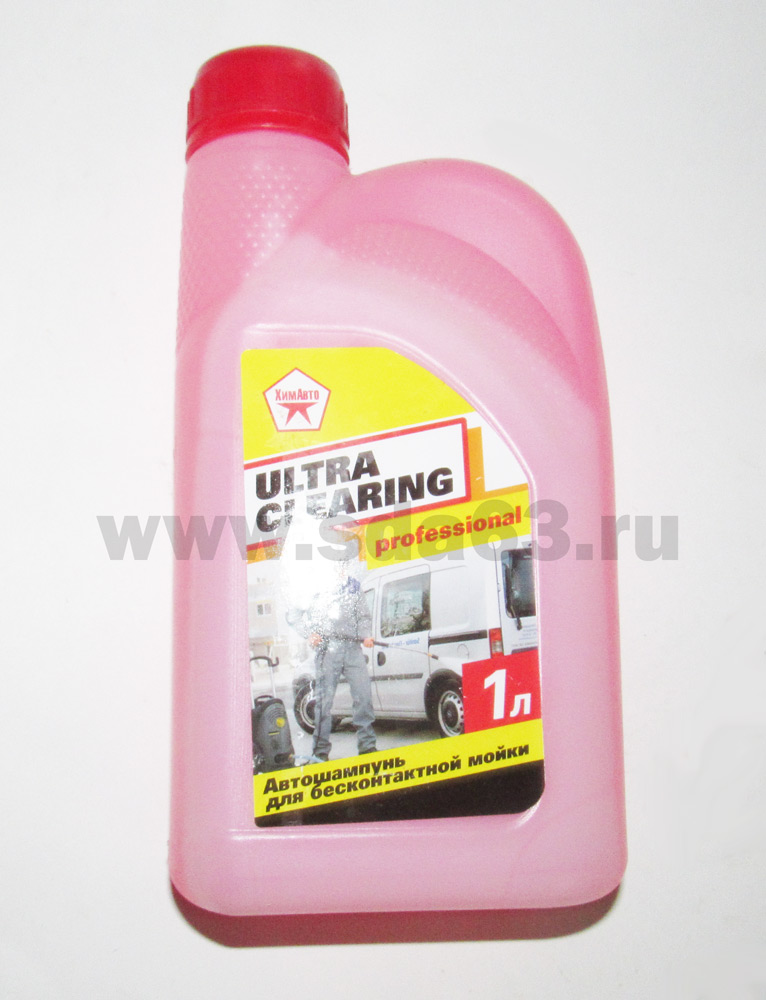 Автошампунь ULTRA CLEARING (красный) 1л