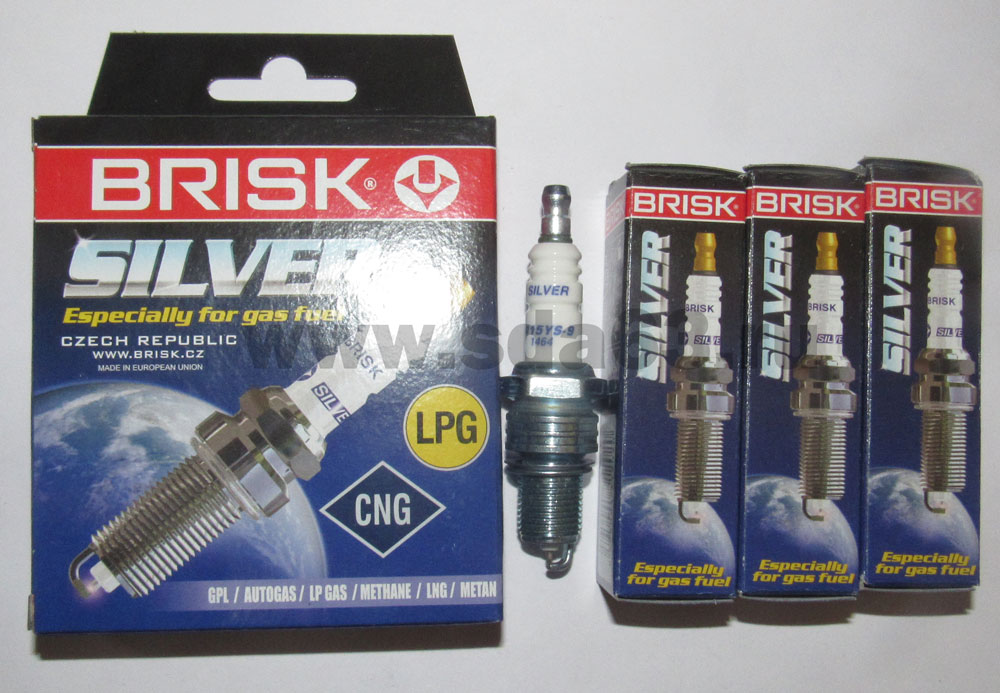 Свеча зажигания ВАЗ 2108-10 инж. 8 кл. под ГБО (4 шт.) BRISK SILVER