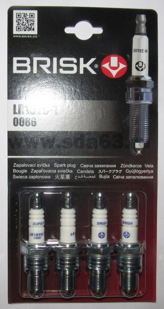 Свеча зажигания ВАЗ 2108-10 инж. 8 кл. (4 шт.) BRISK SUPER  зазор 1,0