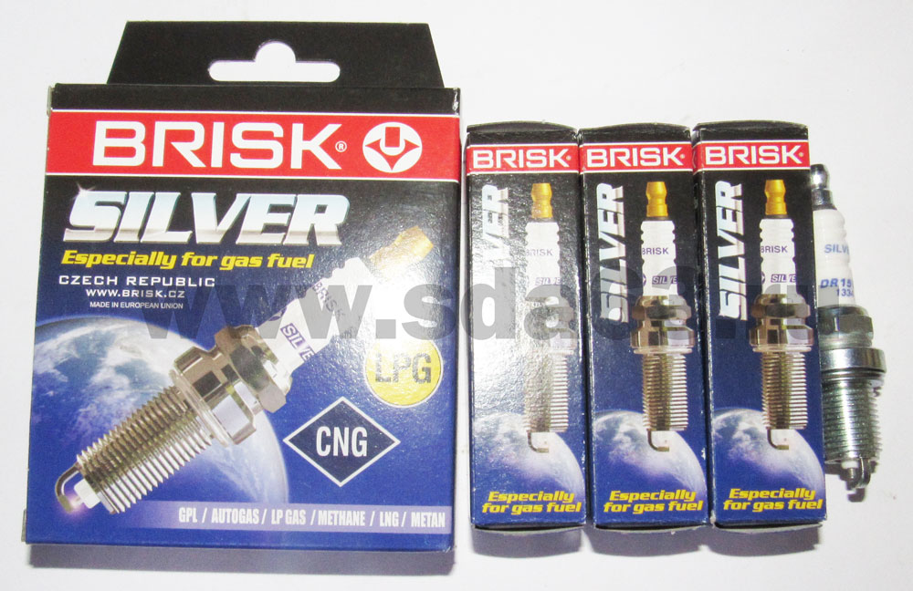 Свеча зажигания ВАЗ 2110-12 инж. 16 кл. под ГБО (4 шт.) BRISK SILVER
