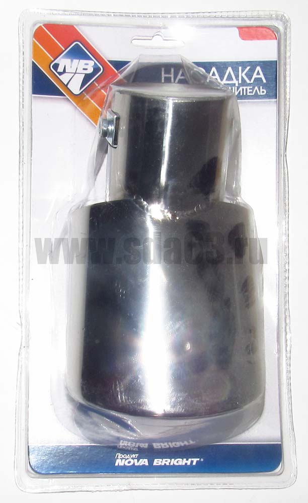 Насадка на глушитель D50 mm (гнутая) Nova Bright 