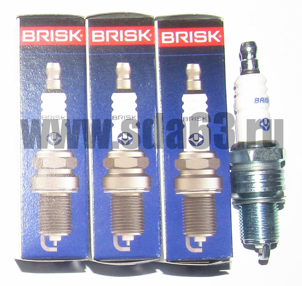 Свеча зажигания ВАЗ 2108-10 инж. 8 кл. под ГБО (4 шт.) BRISK SILVER