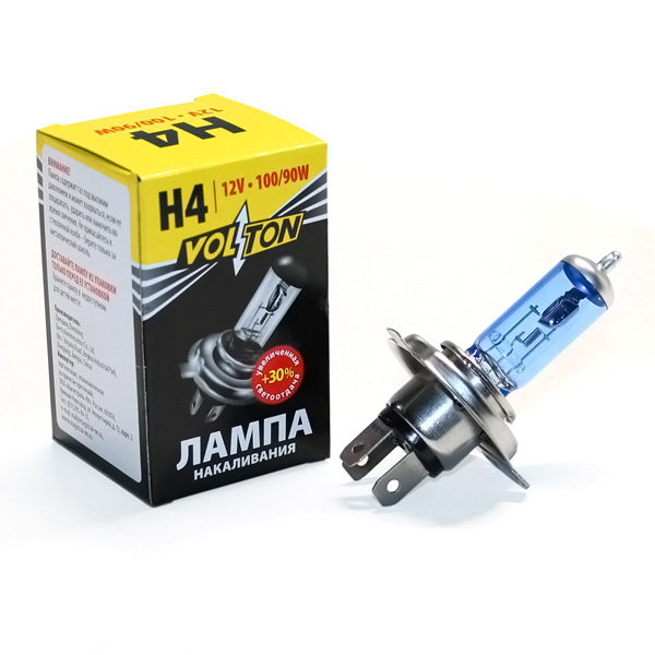 Лампа H4 12V 100/90W +30% P45t Автоэлектрика 