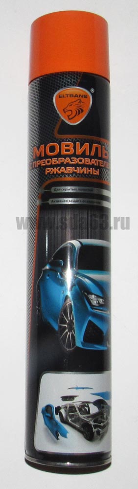 Автоконсервант порогов "Мовиль с преобразователем ржавчины" "Eltrans", аэрозоль 1000 мл