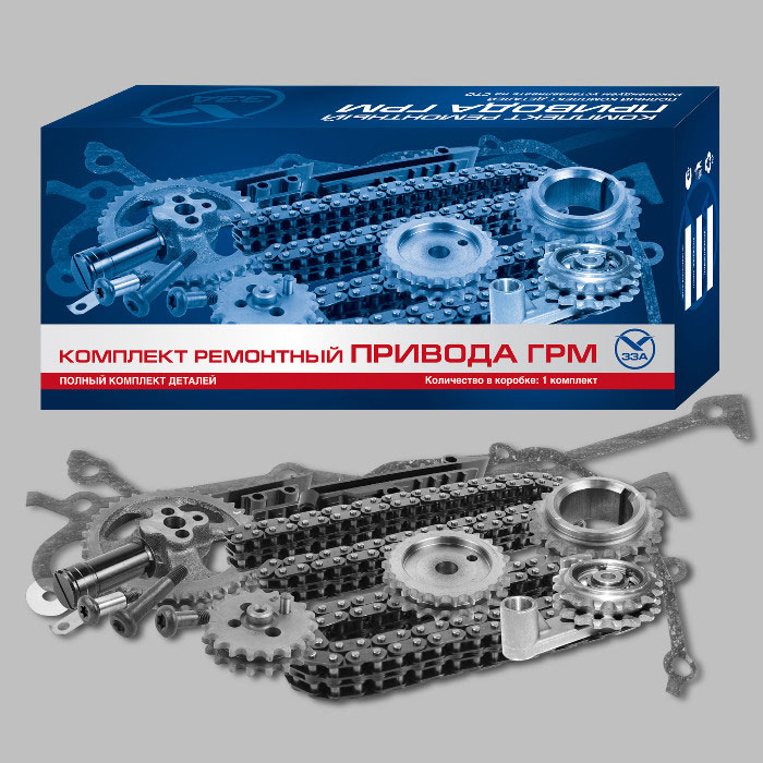 К-т ремонтный ГРМ ГАЗ 40524 Евро-3 (цепи 72/92, звезды металлокерамика) ЗЗА