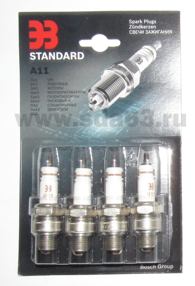 Свеча зажигания А-11 ГАЗ 402, ГАЗ 53 (4 шт.) Энгельс