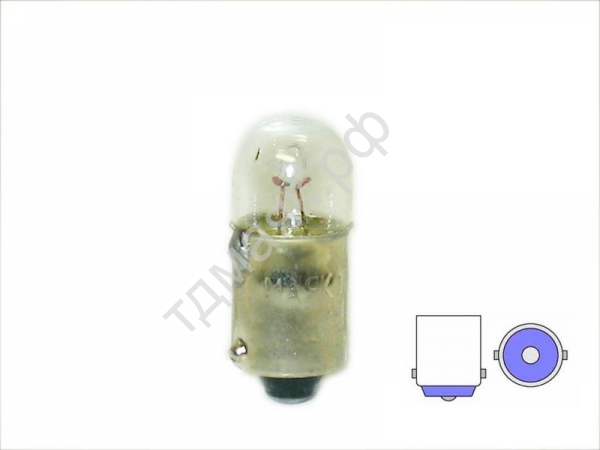 Лампа 4W 12V BA9s габаритов, салона Маяк (упак.100шт) 