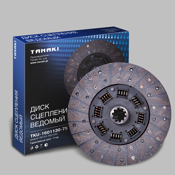 Диск сцепл ведомый УАЗ дв. УМЗ 421  под лапковую корзину, КПП 4-ст. TANAKI